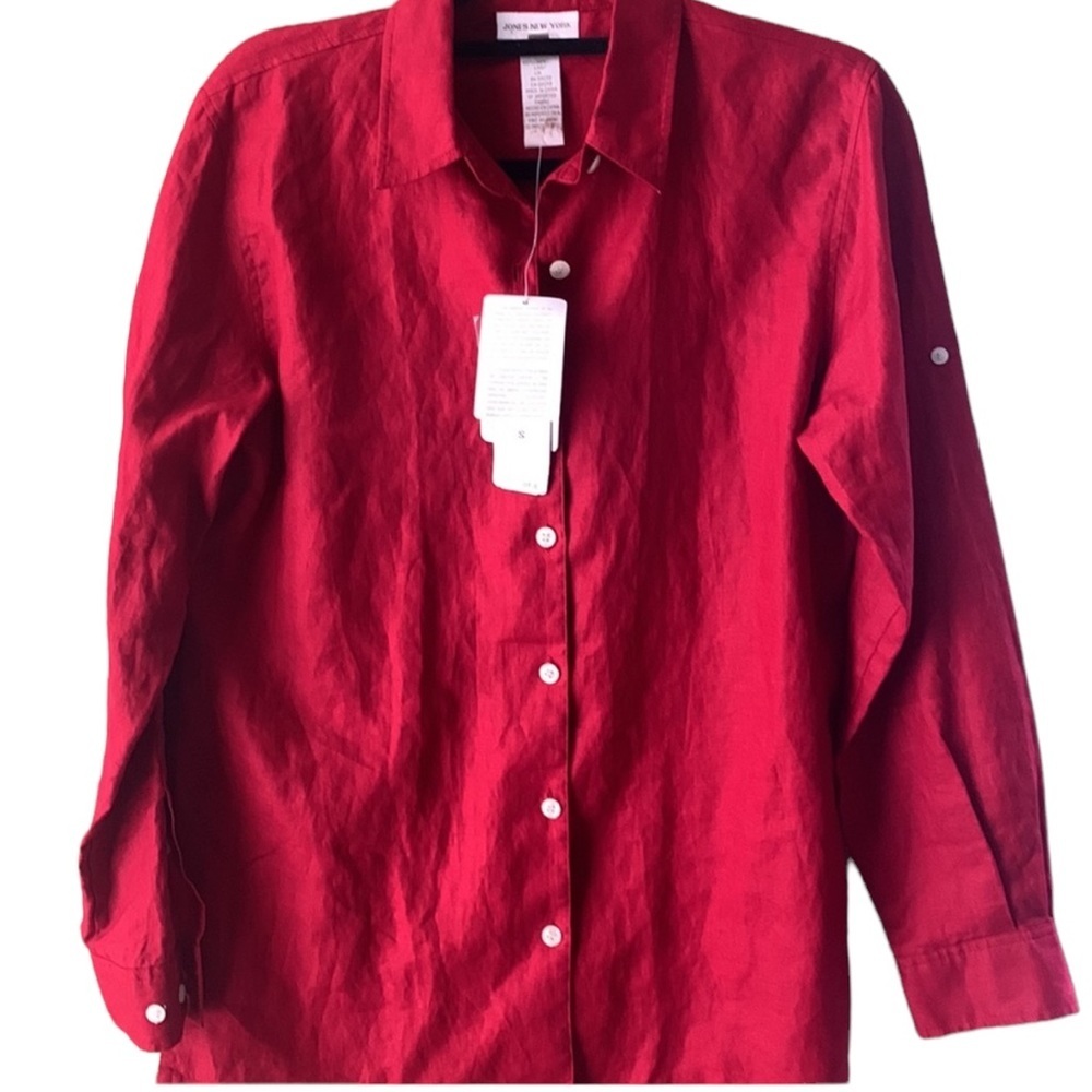 Linen Jones New York sport 100% Linen button down skirt size S new with …